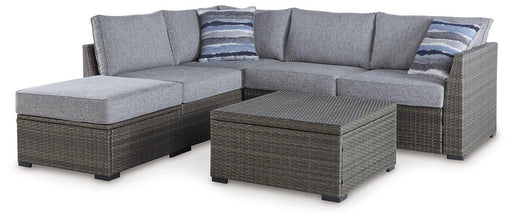 Petal Road Outdoor Loveseat Sectional/Ottoman/Table Set (Set of 4) - Premium Outdoor Seating Set from Ashley Furniture - Just $1243.44! Shop now at Furniture Wholesale Plus  We are the best furniture store in Nashville, Hendersonville, Goodlettsville, Madison, Antioch, Mount Juliet, Lebanon, Gallatin, Springfield, Murfreesboro, Franklin, Brentwood