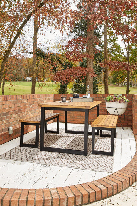 Town Wood Outdoor Dining Table Set (Set of 3) - Premium Outdoor Dining Table from Ashley Furniture - Just $444.46! Shop now at Furniture Wholesale Plus  We are the best furniture store in Nashville, Hendersonville, Goodlettsville, Madison, Antioch, Mount Juliet, Lebanon, Gallatin, Springfield, Murfreesboro, Franklin, Brentwood