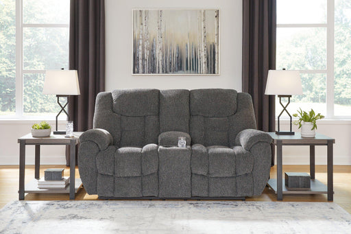 Foreside Reclining Loveseat with Console - Premium Loveseat from Ashley Furniture - Just $698.28! Shop now at Furniture Wholesale Plus  We are the best furniture store in Nashville, Hendersonville, Goodlettsville, Madison, Antioch, Mount Juliet, Lebanon, Gallatin, Springfield, Murfreesboro, Franklin, Brentwood