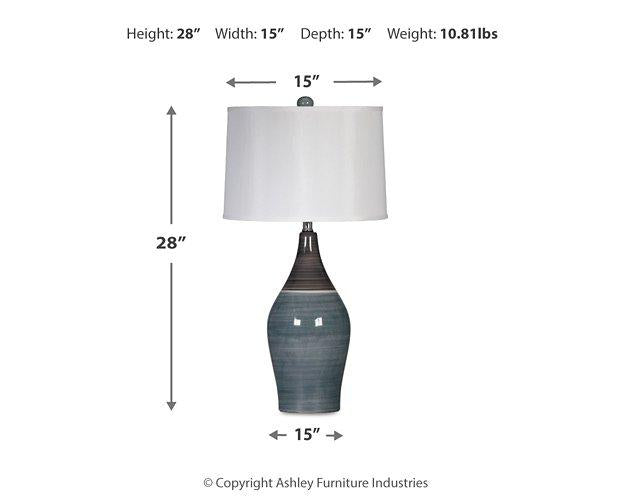 Niobe Table Lamp (Set of 2) - Premium Table Lamp Pair from Ashley Furniture - Just $143.22! Shop now at Furniture Wholesale Plus  We are the best furniture store in Nashville, Hendersonville, Goodlettsville, Madison, Antioch, Mount Juliet, Lebanon, Gallatin, Springfield, Murfreesboro, Franklin, Brentwood