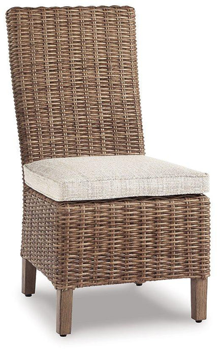 Beachcroft Side Chair with Cushion (Set of 2) - Premium Outdoor Dining Chair from Ashley Furniture - Just $624.13! Shop now at Furniture Wholesale Plus  We are the best furniture store in Nashville, Hendersonville, Goodlettsville, Madison, Antioch, Mount Juliet, Lebanon, Gallatin, Springfield, Murfreesboro, Franklin, Brentwood