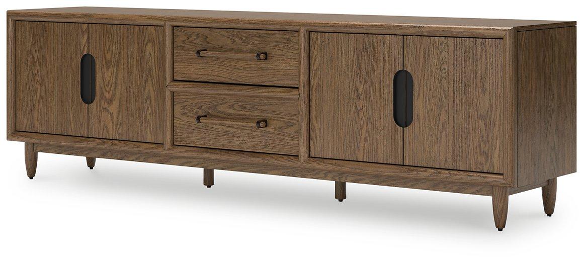 Roanhowe 85" TV Stand - Premium TV Stand from Ashley Furniture - Just $663.66! Shop now at Furniture Wholesale Plus  We are the best furniture store in Nashville, Hendersonville, Goodlettsville, Madison, Antioch, Mount Juliet, Lebanon, Gallatin, Springfield, Murfreesboro, Franklin, Brentwood