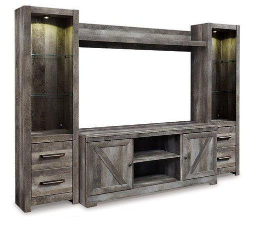 Wynnlow 4-Piece Entertainment Center - Premium Entertainment Center from Ashley Furniture - Just $448.07! Shop now at Furniture Wholesale Plus  We are the best furniture store in Nashville, Hendersonville, Goodlettsville, Madison, Antioch, Mount Juliet, Lebanon, Gallatin, Springfield, Murfreesboro, Franklin, Brentwood