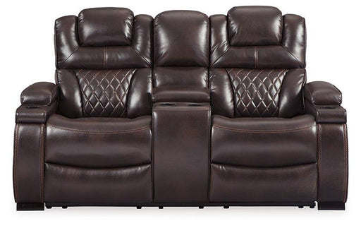 Warnerton Power Reclining Loveseat with Console - Premium Loveseat from Ashley Furniture - Just $1425.62! Shop now at Furniture Wholesale Plus  We are the best furniture store in Nashville, Hendersonville, Goodlettsville, Madison, Antioch, Mount Juliet, Lebanon, Gallatin, Springfield, Murfreesboro, Franklin, Brentwood