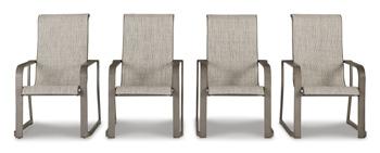 Beach Front Sling Arm Chair (Set of 4) - Premium Outdoor Dining Chair from Ashley Furniture - Just $993.48! Shop now at Furniture Wholesale Plus  We are the best furniture store in Nashville, Hendersonville, Goodlettsville, Madison, Antioch, Mount Juliet, Lebanon, Gallatin, Springfield, Murfreesboro, Franklin, Brentwood