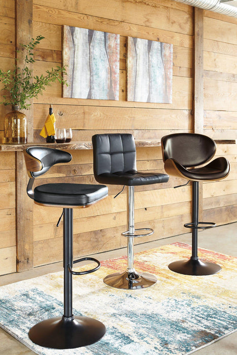 Bellatier Adjustable Height Bar Stool - Premium Barstool from Ashley Furniture - Just $104.58! Shop now at Furniture Wholesale Plus  We are the best furniture store in Nashville, Hendersonville, Goodlettsville, Madison, Antioch, Mount Juliet, Lebanon, Gallatin, Springfield, Murfreesboro, Franklin, Brentwood