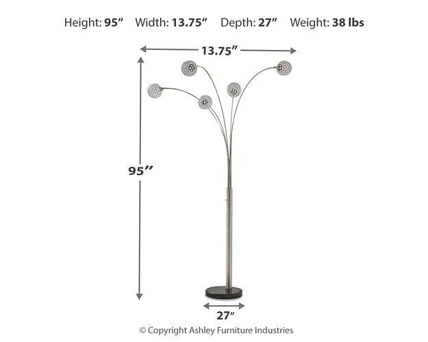 Winter Arc Lamp - Premium Floor Lamp from Ashley Furniture - Just $252.67! Shop now at Furniture Wholesale Plus  We are the best furniture store in Nashville, Hendersonville, Goodlettsville, Madison, Antioch, Mount Juliet, Lebanon, Gallatin, Springfield, Murfreesboro, Franklin, Brentwood