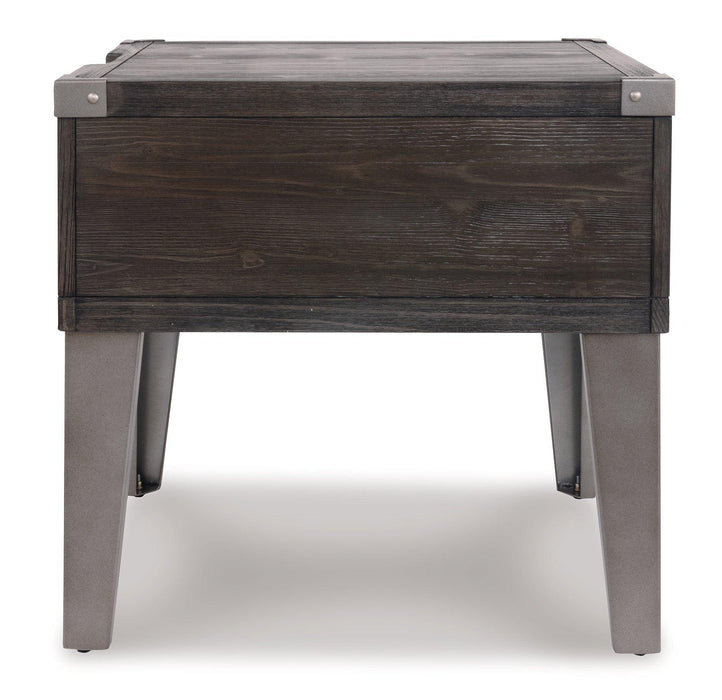 Todoe End Table with USB Ports & Outlets - Premium End Table from Ashley Furniture - Just $206.77! Shop now at Furniture Wholesale Plus  We are the best furniture store in Nashville, Hendersonville, Goodlettsville, Madison, Antioch, Mount Juliet, Lebanon, Gallatin, Springfield, Murfreesboro, Franklin, Brentwood