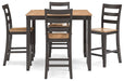 Gesthaven Counter Height Dining Table and 4 Barstools (Set of 5) - Premium Counter Height Table from Ashley Furniture - Just $456.53! Shop now at Furniture Wholesale Plus  We are the best furniture store in Nashville, Hendersonville, Goodlettsville, Madison, Antioch, Mount Juliet, Lebanon, Gallatin, Springfield, Murfreesboro, Franklin, Brentwood