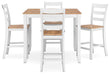 Gesthaven Counter Height Dining Table and 4 Barstools (Set of 5) - Premium Counter Height Table from Ashley Furniture - Just $456.53! Shop now at Furniture Wholesale Plus  We are the best furniture store in Nashville, Hendersonville, Goodlettsville, Madison, Antioch, Mount Juliet, Lebanon, Gallatin, Springfield, Murfreesboro, Franklin, Brentwood