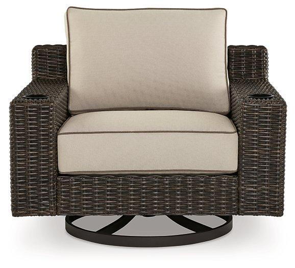 Coastline Bay Outdoor Swivel Lounge with Cushion - Premium Outdoor Seating from Ashley Furniture - Just $711.93! Shop now at Furniture Wholesale Plus  We are the best furniture store in Nashville, Hendersonville, Goodlettsville, Madison, Antioch, Mount Juliet, Lebanon, Gallatin, Springfield, Murfreesboro, Franklin, Brentwood