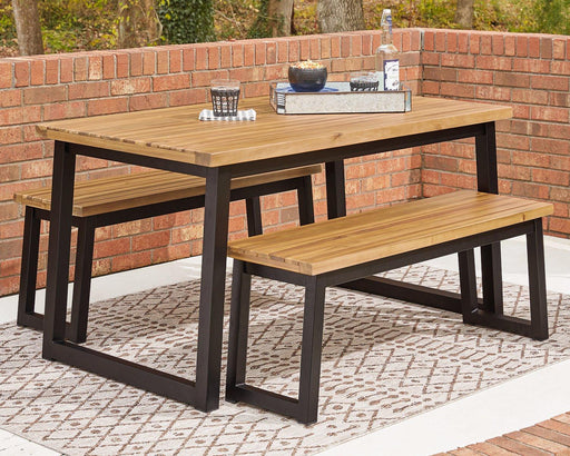 Town Wood Outdoor Dining Table Set (Set of 3) - Premium Outdoor Dining Table from Ashley Furniture - Just $444.46! Shop now at Furniture Wholesale Plus  We are the best furniture store in Nashville, Hendersonville, Goodlettsville, Madison, Antioch, Mount Juliet, Lebanon, Gallatin, Springfield, Murfreesboro, Franklin, Brentwood