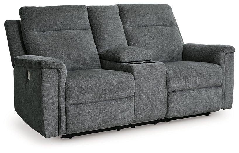 Barnsana Power Reclining Loveseat with Console - Premium Loveseat from Ashley Furniture - Just $788.31! Shop now at Furniture Wholesale Plus  We are the best furniture store in Nashville, Hendersonville, Goodlettsville, Madison, Antioch, Mount Juliet, Lebanon, Gallatin, Springfield, Murfreesboro, Franklin, Brentwood