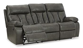 Willamen Reclining Sofa with Drop Down Table - Premium Sofa from Ashley Furniture - Just $1000.64! Shop now at Furniture Wholesale Plus  We are the best furniture store in Nashville, Hendersonville, Goodlettsville, Madison, Antioch, Mount Juliet, Lebanon, Gallatin, Springfield, Murfreesboro, Franklin, Brentwood