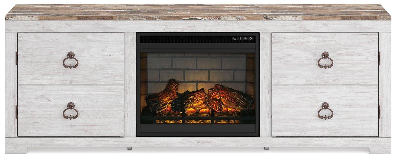 Willowton 72" TV Stand with Electric Fireplace - Premium TV Stand from Ashley Furniture - Just $547.04! Shop now at Furniture Wholesale Plus  We are the best furniture store in Nashville, Hendersonville, Goodlettsville, Madison, Antioch, Mount Juliet, Lebanon, Gallatin, Springfield, Murfreesboro, Franklin, Brentwood