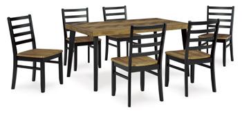 Blondon Dining Table and 6 Chairs (Set of 7) - Premium Dining Table from Ashley Furniture - Just $621.44! Shop now at Furniture Wholesale Plus  We are the best furniture store in Nashville, Hendersonville, Goodlettsville, Madison, Antioch, Mount Juliet, Lebanon, Gallatin, Springfield, Murfreesboro, Franklin, Brentwood