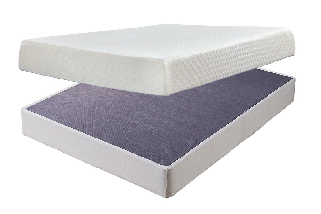 10 Inch Chime Memory Foam Mattress Set - Premium Mattress Set from Ashley Furniture - Just $414.29! Shop now at Furniture Wholesale Plus  We are the best furniture store in Nashville, Hendersonville, Goodlettsville, Madison, Antioch, Mount Juliet, Lebanon, Gallatin, Springfield, Murfreesboro, Franklin, Brentwood