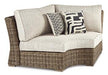 Beachcroft Curved Corner Chair with Cushion - Premium Outdoor Seating from Ashley Furniture - Just $1016.05! Shop now at Furniture Wholesale Plus  We are the best furniture store in Nashville, Hendersonville, Goodlettsville, Madison, Antioch, Mount Juliet, Lebanon, Gallatin, Springfield, Murfreesboro, Franklin, Brentwood