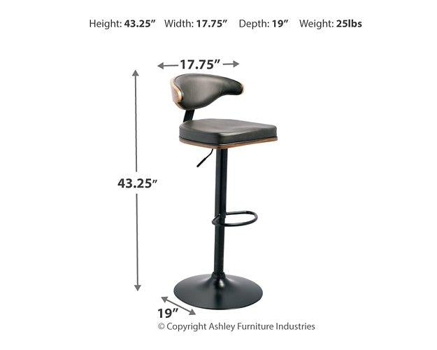 Bellatier Adjustable Height Bar Stool - Premium Barstool from Ashley Furniture - Just $104.58! Shop now at Furniture Wholesale Plus  We are the best furniture store in Nashville, Hendersonville, Goodlettsville, Madison, Antioch, Mount Juliet, Lebanon, Gallatin, Springfield, Murfreesboro, Franklin, Brentwood