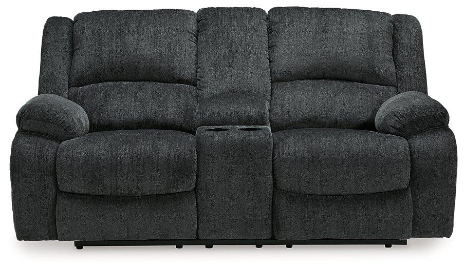 Draycoll Power Reclining Loveseat with Console - Premium Loveseat from Ashley Furniture - Just $897.77! Shop now at Furniture Wholesale Plus  We are the best furniture store in Nashville, Hendersonville, Goodlettsville, Madison, Antioch, Mount Juliet, Lebanon, Gallatin, Springfield, Murfreesboro, Franklin, Brentwood