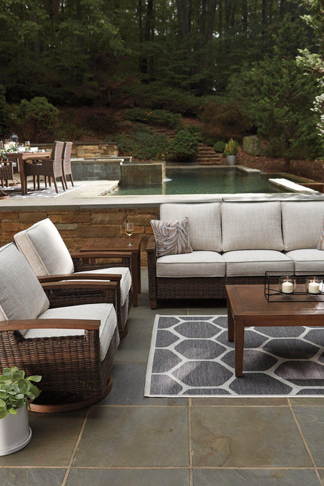 Paradise Trail Sofa with Cushion - Premium Outdoor Seating from Ashley Furniture - Just $1318.41! Shop now at Furniture Wholesale Plus  We are the best furniture store in Nashville, Hendersonville, Goodlettsville, Madison, Antioch, Mount Juliet, Lebanon, Gallatin, Springfield, Murfreesboro, Franklin, Brentwood