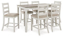 Skempton Counter Height Dining Table and Bar Stools (Set of 7) - Premium Counter Height Table from Ashley Furniture - Just $746.13! Shop now at Furniture Wholesale Plus  We are the best furniture store in Nashville, Hendersonville, Goodlettsville, Madison, Antioch, Mount Juliet, Lebanon, Gallatin, Springfield, Murfreesboro, Franklin, Brentwood