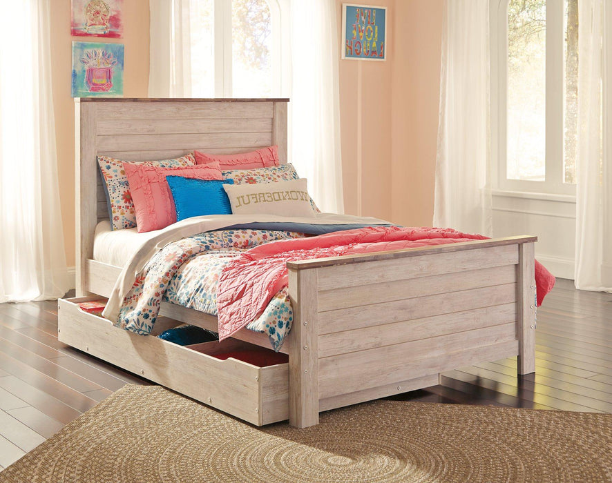 Willowton Bed with 2 Storage Drawers - Premium Bed from Ashley Furniture - Just $492.75! Shop now at Furniture Wholesale Plus  We are the best furniture store in Nashville, Hendersonville, Goodlettsville, Madison, Antioch, Mount Juliet, Lebanon, Gallatin, Springfield, Murfreesboro, Franklin, Brentwood