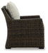 Brook Ranch Outdoor Lounge Chair with Cushion - Premium Outdoor Seating from Ashley Furniture - Just $440.06! Shop now at Furniture Wholesale Plus  We are the best furniture store in Nashville, Hendersonville, Goodlettsville, Madison, Antioch, Mount Juliet, Lebanon, Gallatin, Springfield, Murfreesboro, Franklin, Brentwood