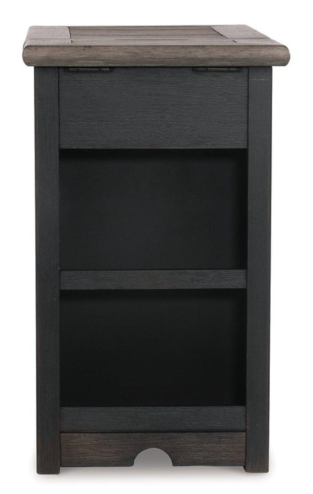 Tyler Creek Chairside End Table with USB Ports & Outlets - Premium End Table from Ashley Furniture - Just $226.19! Shop now at Furniture Wholesale Plus  We are the best furniture store in Nashville, Hendersonville, Goodlettsville, Madison, Antioch, Mount Juliet, Lebanon, Gallatin, Springfield, Murfreesboro, Franklin, Brentwood