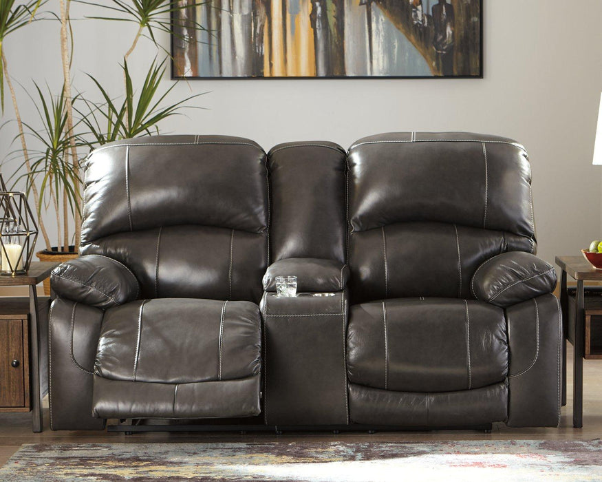 Hallstrung Power Reclining Loveseat with Console - Premium Loveseat from Ashley Furniture - Just $1503.30! Shop now at Furniture Wholesale Plus  We are the best furniture store in Nashville, Hendersonville, Goodlettsville, Madison, Antioch, Mount Juliet, Lebanon, Gallatin, Springfield, Murfreesboro, Franklin, Brentwood