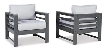 Amora Outdoor Lounge Chair with Cushion (Set of 2) - Premium Outdoor Seating from Ashley Furniture - Just $788.31! Shop now at Furniture Wholesale Plus  We are the best furniture store in Nashville, Hendersonville, Goodlettsville, Madison, Antioch, Mount Juliet, Lebanon, Gallatin, Springfield, Murfreesboro, Franklin, Brentwood