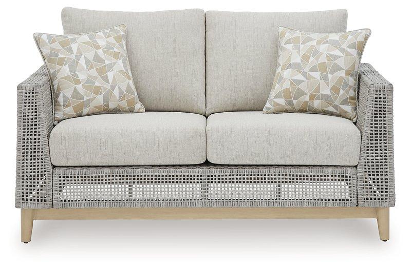 Seton Creek Outdoor Loveseat with Cushion - Premium Outdoor Seating from Ashley Furniture - Just $1016.05! Shop now at Furniture Wholesale Plus  We are the best furniture store in Nashville, Hendersonville, Goodlettsville, Madison, Antioch, Mount Juliet, Lebanon, Gallatin, Springfield, Murfreesboro, Franklin, Brentwood