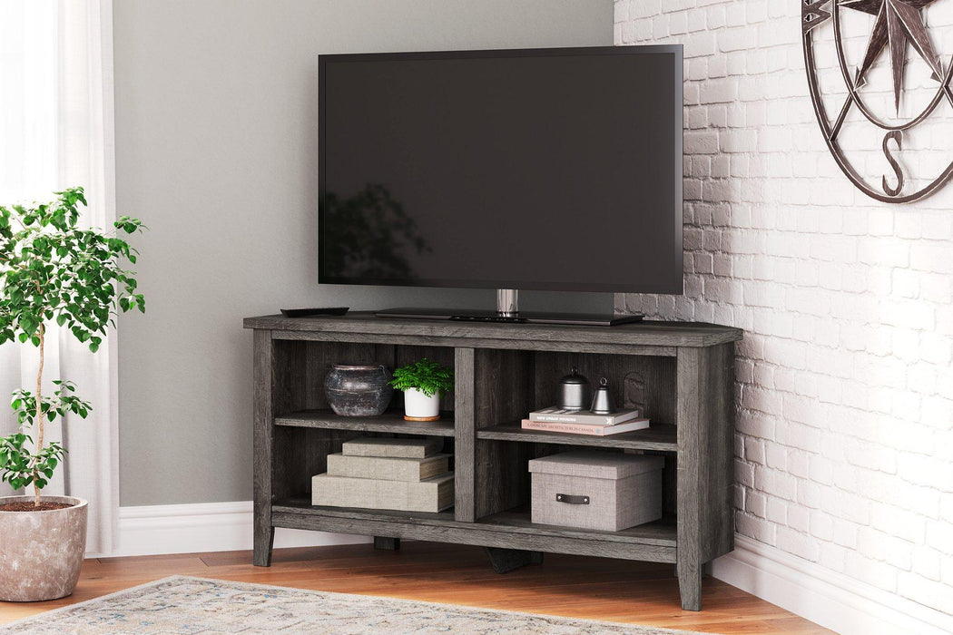 Arlenbry Corner TV Stand - Premium TV Stand from Ashley Furniture - Just $156.59! Shop now at Furniture Wholesale Plus  We are the best furniture store in Nashville, Hendersonville, Goodlettsville, Madison, Antioch, Mount Juliet, Lebanon, Gallatin, Springfield, Murfreesboro, Franklin, Brentwood