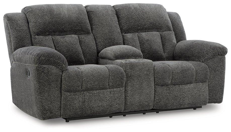 Frohn Reclining Loveseat with Console - Premium Loveseat from Ashley Furniture - Just $643.55! Shop now at Furniture Wholesale Plus  We are the best furniture store in Nashville, Hendersonville, Goodlettsville, Madison, Antioch, Mount Juliet, Lebanon, Gallatin, Springfield, Murfreesboro, Franklin, Brentwood