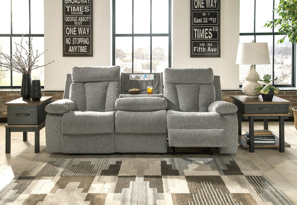 Mitchiner Reclining Sofa with Drop Down Table - Premium Sofa from Ashley Furniture - Just $855.87! Shop now at Furniture Wholesale Plus  We are the best furniture store in Nashville, Hendersonville, Goodlettsville, Madison, Antioch, Mount Juliet, Lebanon, Gallatin, Springfield, Murfreesboro, Franklin, Brentwood