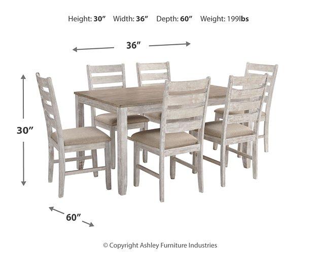 Skempton Dining Table and Chairs (Set of 7) - Premium Dining Table from Ashley Furniture - Just $663.66! Shop now at Furniture Wholesale Plus  We are the best furniture store in Nashville, Hendersonville, Goodlettsville, Madison, Antioch, Mount Juliet, Lebanon, Gallatin, Springfield, Murfreesboro, Franklin, Brentwood