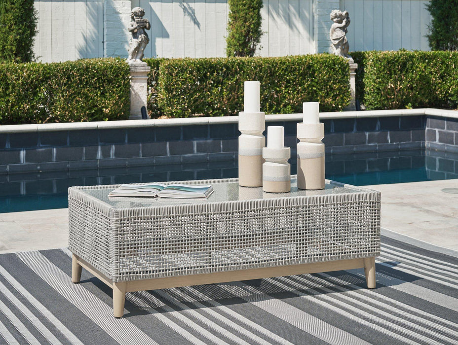 Seton Creek Outdoor Coffee Table - Premium Outdoor Cocktail Table from Ashley Furniture - Just $370.95! Shop now at Furniture Wholesale Plus  We are the best furniture store in Nashville, Hendersonville, Goodlettsville, Madison, Antioch, Mount Juliet, Lebanon, Gallatin, Springfield, Murfreesboro, Franklin, Brentwood