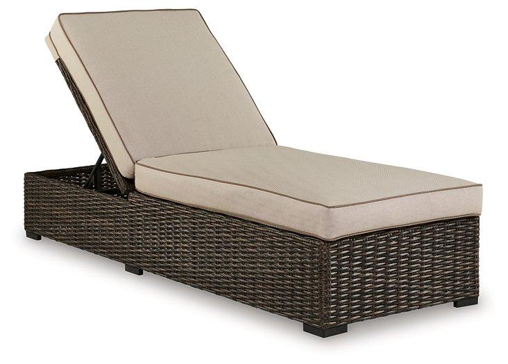 Coastline Bay Outdoor Chaise Lounge with Cushion - Premium Outdoor Seating from Ashley Furniture - Just $575.99! Shop now at Furniture Wholesale Plus  We are the best furniture store in Nashville, Hendersonville, Goodlettsville, Madison, Antioch, Mount Juliet, Lebanon, Gallatin, Springfield, Murfreesboro, Franklin, Brentwood