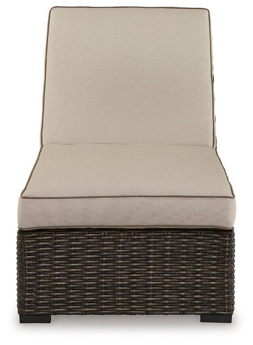 Coastline Bay Outdoor Chaise Lounge with Cushion - Premium Outdoor Seating from Ashley Furniture - Just $575.99! Shop now at Furniture Wholesale Plus  We are the best furniture store in Nashville, Hendersonville, Goodlettsville, Madison, Antioch, Mount Juliet, Lebanon, Gallatin, Springfield, Murfreesboro, Franklin, Brentwood