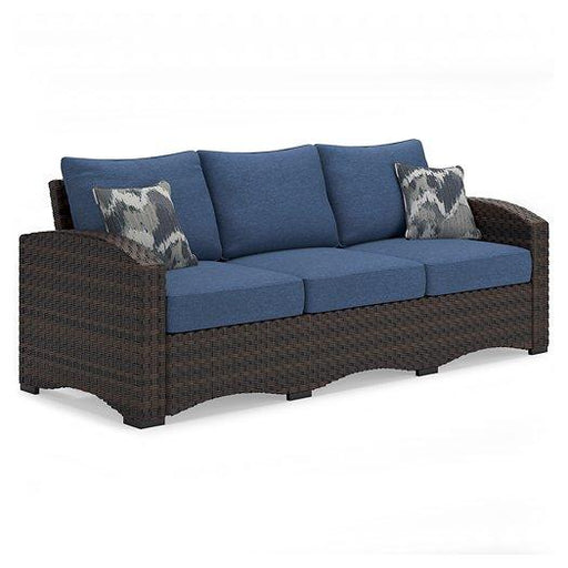 Windglow Outdoor Sofa with Cushion - Premium Outdoor Seating from Ashley Furniture - Just $801.15! Shop now at Furniture Wholesale Plus  We are the best furniture store in Nashville, Hendersonville, Goodlettsville, Madison, Antioch, Mount Juliet, Lebanon, Gallatin, Springfield, Murfreesboro, Franklin, Brentwood