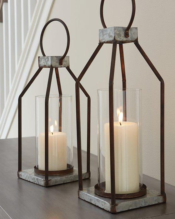 Diedrick Lantern (Set of 2) - Premium Candle Holder from Ashley Furniture - Just $53.18! Shop now at Furniture Wholesale Plus  We are the best furniture store in Nashville, Hendersonville, Goodlettsville, Madison, Antioch, Mount Juliet, Lebanon, Gallatin, Springfield, Murfreesboro, Franklin, Brentwood