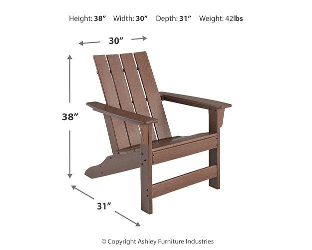 Emmeline 2 Adirondack Chairs with Tete-A-Tete Table Connector - Premium Outdoor Seating Set from Ashley Furniture - Just $489.53! Shop now at Furniture Wholesale Plus  We are the best furniture store in Nashville, Hendersonville, Goodlettsville, Madison, Antioch, Mount Juliet, Lebanon, Gallatin, Springfield, Murfreesboro, Franklin, Brentwood