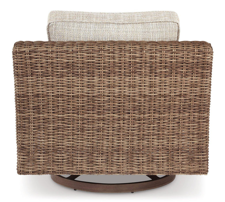 Beachcroft Outdoor Swivel Lounge with Cushion - Premium Outdoor Seating from Ashley Furniture - Just $667.79! Shop now at Furniture Wholesale Plus  We are the best furniture store in Nashville, Hendersonville, Goodlettsville, Madison, Antioch, Mount Juliet, Lebanon, Gallatin, Springfield, Murfreesboro, Franklin, Brentwood