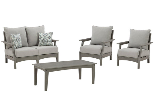 Visola Outdoor Loveseat, Lounge Chairs, Coffee Table - Premium Outdoor Dining Set from Ashley Furniture - Just $3355.55! Shop now at Furniture Wholesale Plus  We are the best furniture store in Nashville, Hendersonville, Goodlettsville, Madison, Antioch, Mount Juliet, Lebanon, Gallatin, Springfield, Murfreesboro, Franklin, Brentwood