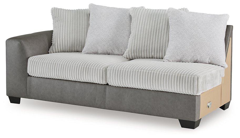 Clairette Court Sectional with Chaise - Premium Sectional from Ashley Furniture - Just $916.97! Shop now at Furniture Wholesale Plus  We are the best furniture store in Nashville, Hendersonville, Goodlettsville, Madison, Antioch, Mount Juliet, Lebanon, Gallatin, Springfield, Murfreesboro, Franklin, Brentwood