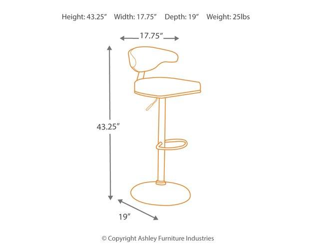 Bellatier Adjustable Height Bar Stool - Premium Barstool from Ashley Furniture - Just $104.58! Shop now at Furniture Wholesale Plus  We are the best furniture store in Nashville, Hendersonville, Goodlettsville, Madison, Antioch, Mount Juliet, Lebanon, Gallatin, Springfield, Murfreesboro, Franklin, Brentwood