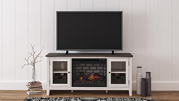 Dorrinson 60" TV Stand with Electric Fireplace - Premium TV Stand from Ashley Furniture - Just $565.02! Shop now at Furniture Wholesale Plus  We are the best furniture store in Nashville, Hendersonville, Goodlettsville, Madison, Antioch, Mount Juliet, Lebanon, Gallatin, Springfield, Murfreesboro, Franklin, Brentwood