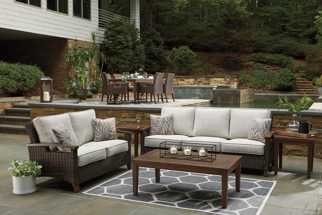 Paradise Trail Sofa with Cushion - Premium Outdoor Seating from Ashley Furniture - Just $1318.41! Shop now at Furniture Wholesale Plus  We are the best furniture store in Nashville, Hendersonville, Goodlettsville, Madison, Antioch, Mount Juliet, Lebanon, Gallatin, Springfield, Murfreesboro, Franklin, Brentwood