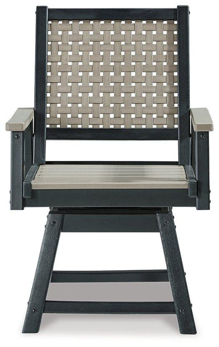 Mount Valley Swivel Chair (Set of 2) - Premium Outdoor Dining Chair from Ashley Furniture - Just $726.02! Shop now at Furniture Wholesale Plus  We are the best furniture store in Nashville, Hendersonville, Goodlettsville, Madison, Antioch, Mount Juliet, Lebanon, Gallatin, Springfield, Murfreesboro, Franklin, Brentwood