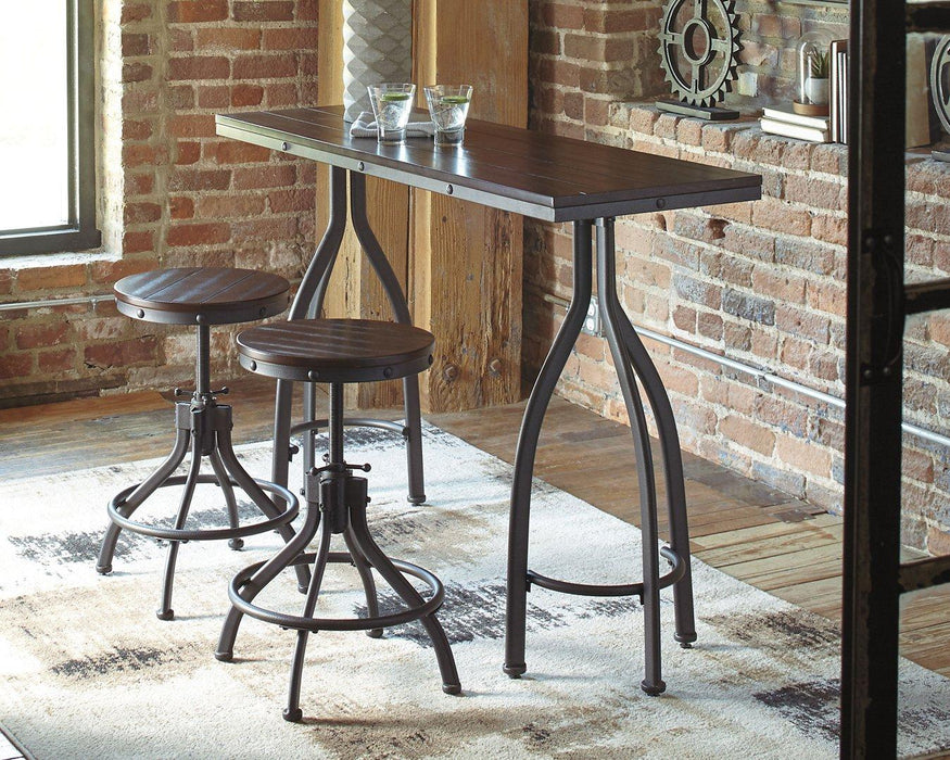 Odium Counter Height Dining Table and Bar Stools (Set of 3) - Premium Counter Height Table from Ashley Furniture - Just $301.67! Shop now at Furniture Wholesale Plus  We are the best furniture store in Nashville, Hendersonville, Goodlettsville, Madison, Antioch, Mount Juliet, Lebanon, Gallatin, Springfield, Murfreesboro, Franklin, Brentwood